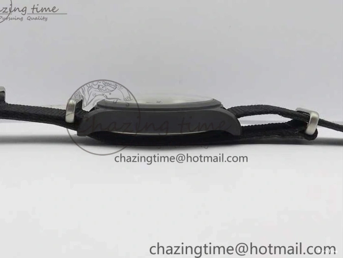 MIROTIME 1222 Pilot IW326901 Real Ceramic MK 1:1 Best Edition Black Dial On Nylon Strap MIYOTA FastDry 7126